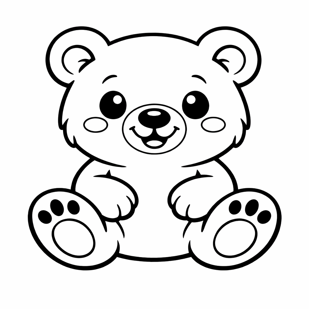 Cartoon AI coloring page style example — friendly expressive lines